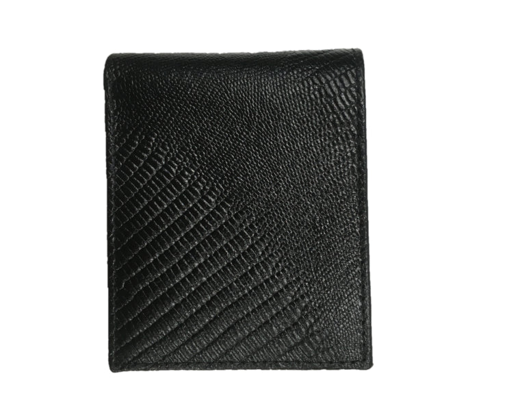 Classic Look Black Lizard Print Billfold 1517