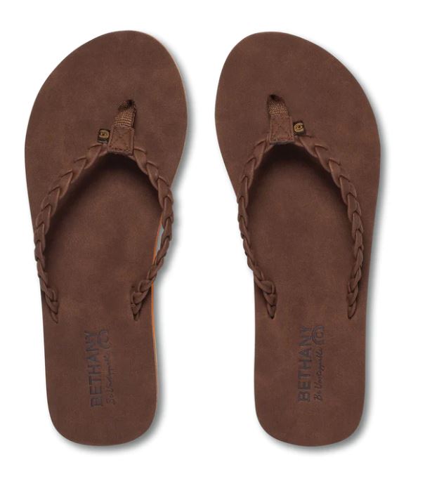 Cobian Chocolate Bethany Braided Pacifica Womens Flip Flops BBP23