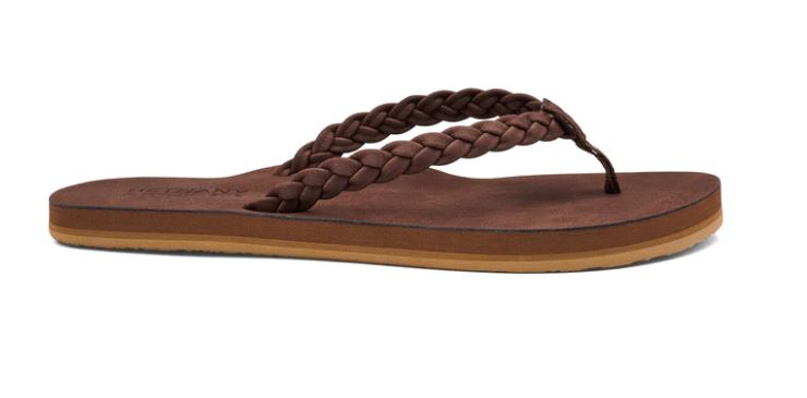 Cobian Chocolate Bethany Braided Pacifica Womens Flip Flops BBP23