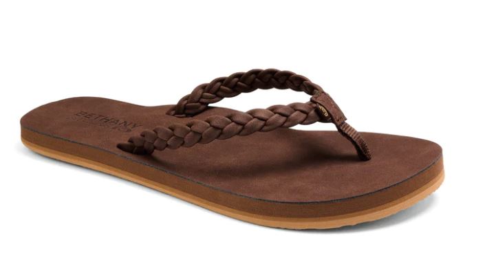 Cobian Chocolate Bethany Braided Pacifica Womens Flip Flops BBP23