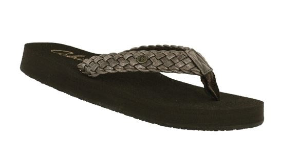 Cobian Iridescent Bronze Womens Braided Flip Flop BRB10