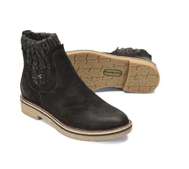 Comfortiva by Sofft Black Suede Rawnie Women's Boots CT0025321