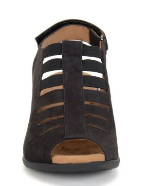 Comfortiva Faye Women's Black Sling Black Strap Open Toe Comfort Sandal 8330041