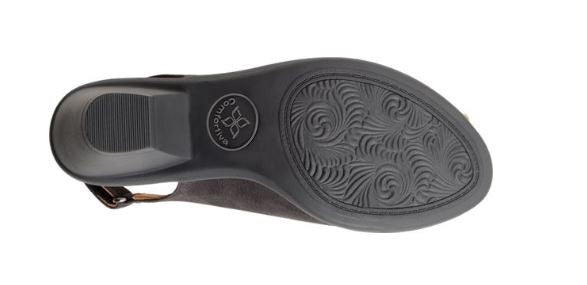 Comfortiva Faye Women's Black Sling Black Strap Open Toe Comfort Sandal 8330041