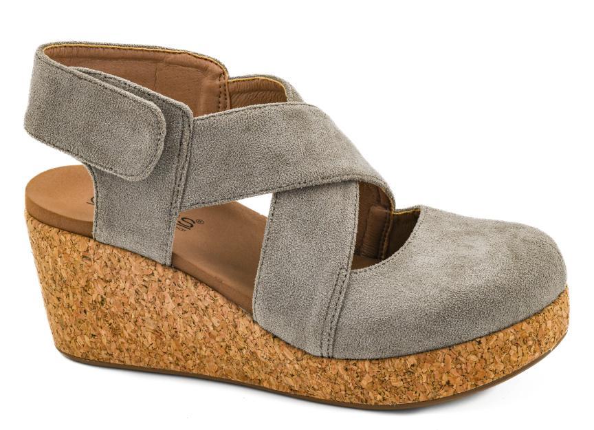 Corky Grey Case Closed Women's Closed Toe Wedge Heel Shoes 10-0150-GREY