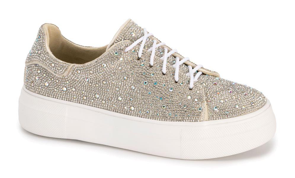 Corky's Clear Rhinestone Bedazzle Women's Sneakers 81-0019-CLRS