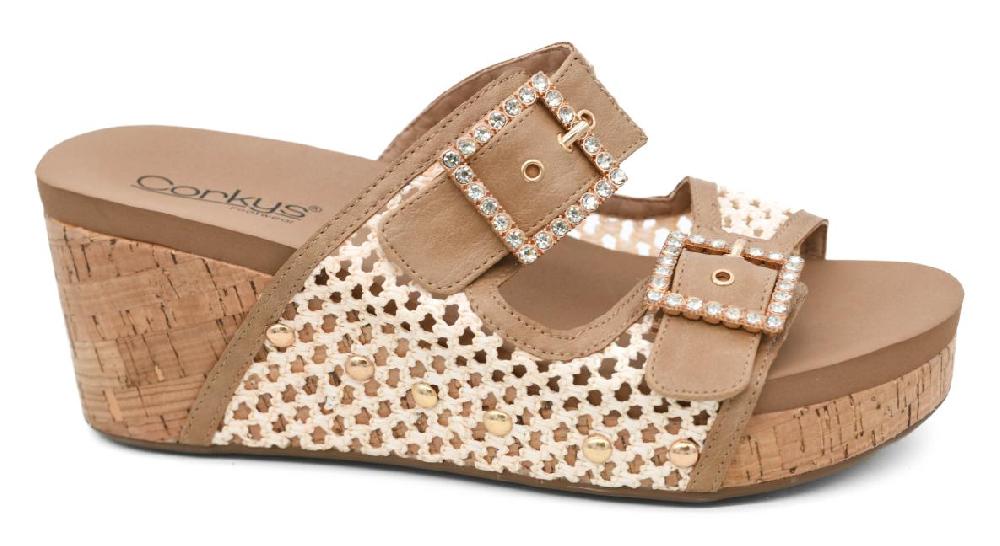 Corky's Raffia Main Squeeze Women's Wedge Sandals 41-0265