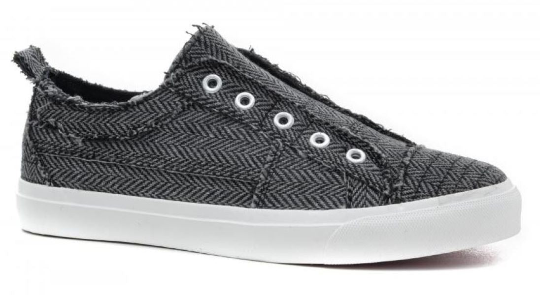 Corkys Black/Grey Babalu Casual Slip On Fashion Sneaker