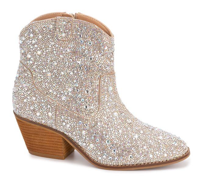 Corkys Clear Shine Bright Women's Rhinestone Ankle Boots 81-0016-CLRS