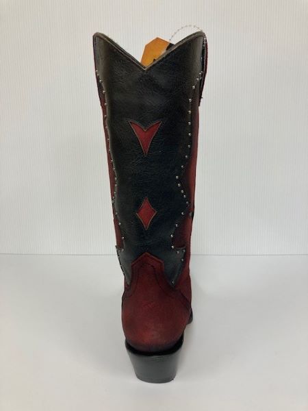 Corral Black/Red Overlay Snip Toe Women's Western Boots Z5092