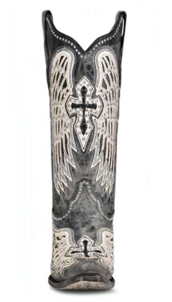 Corral Black Winged Cross 13 Inch Womens Western Boots A4232