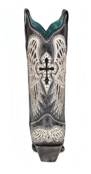 Corral Black Winged Cross 13 Inch Womens Western Boots A4232