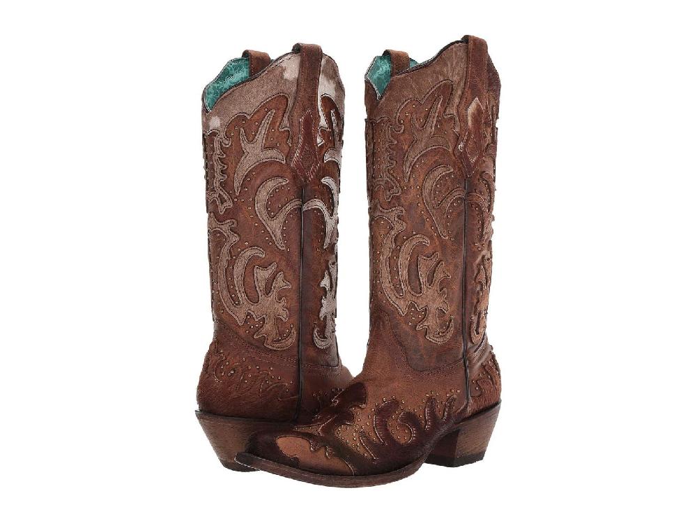 Corral Brown Womens Snip Toe Western Boots C3576