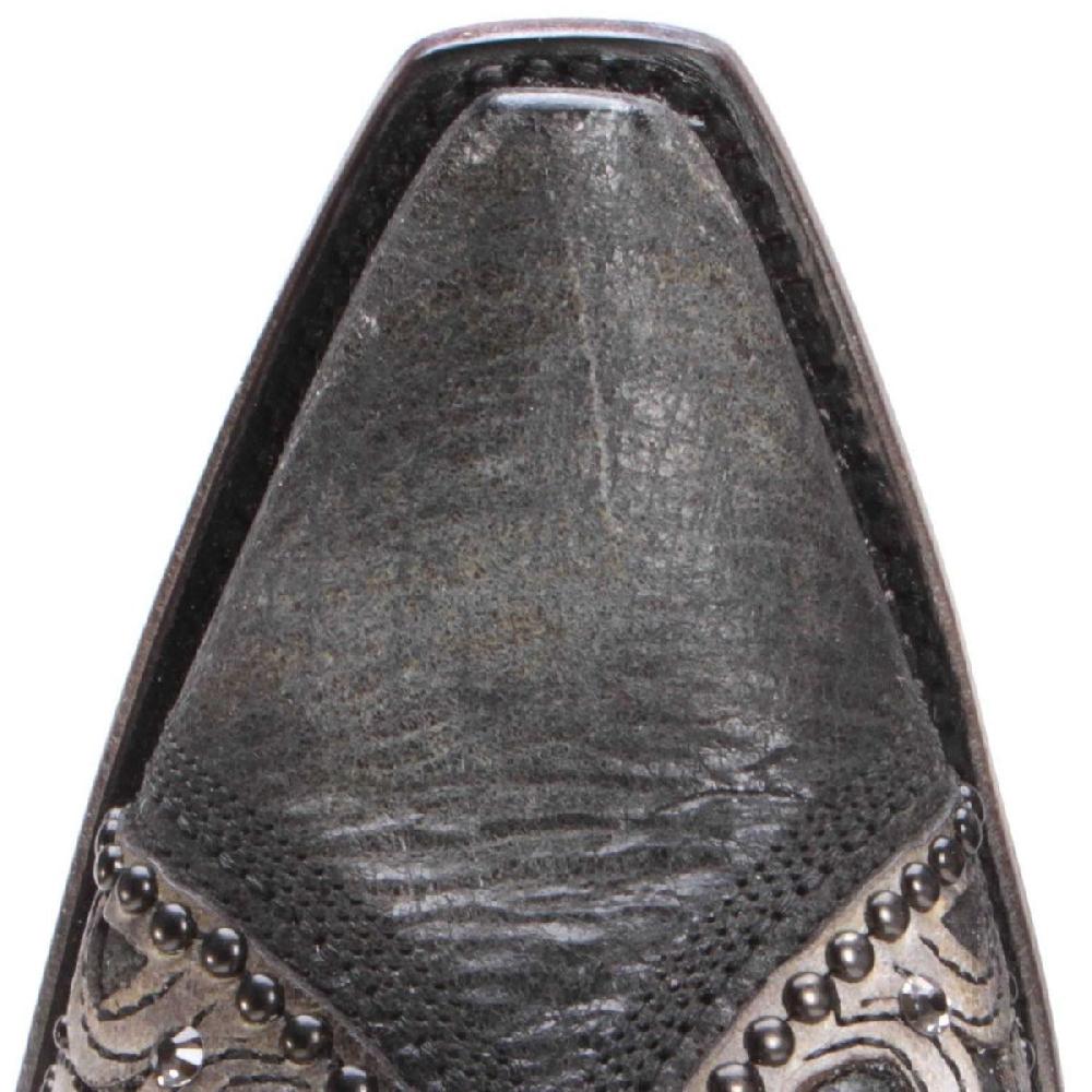 Corral Distressed Black Womens Snip Toe Western Boots E1540