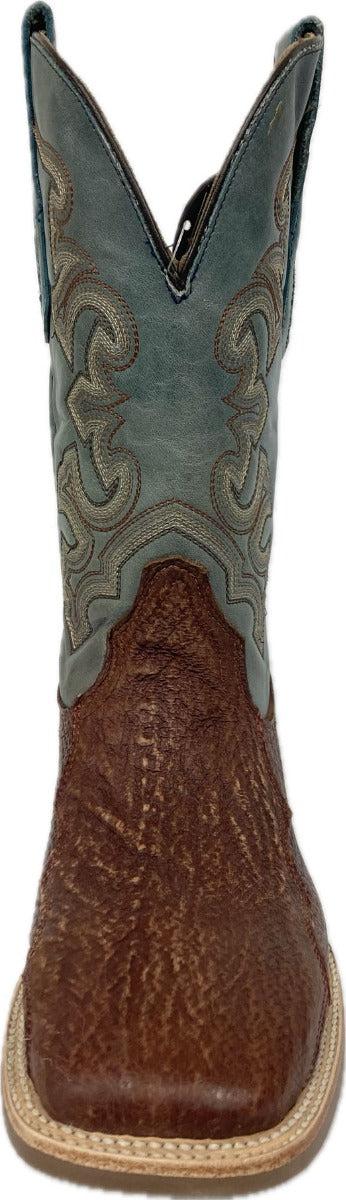 Corral Honey Blue/Brown Men's Wide Square Toe Shark Western Boots A4421