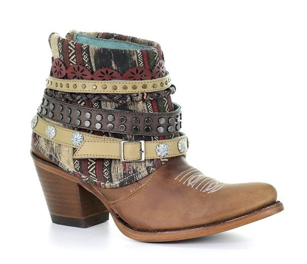 Corral Lorena Woven Aztec Printed Shaft Womens Western Boots E1386