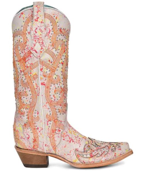 Corral Multi Color Neon Snip Toe 13 Inch Women's Western Boots C3980