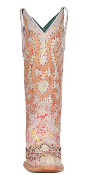 Corral Multi Color Neon Snip Toe 13 Inch Women's Western Boots C3980