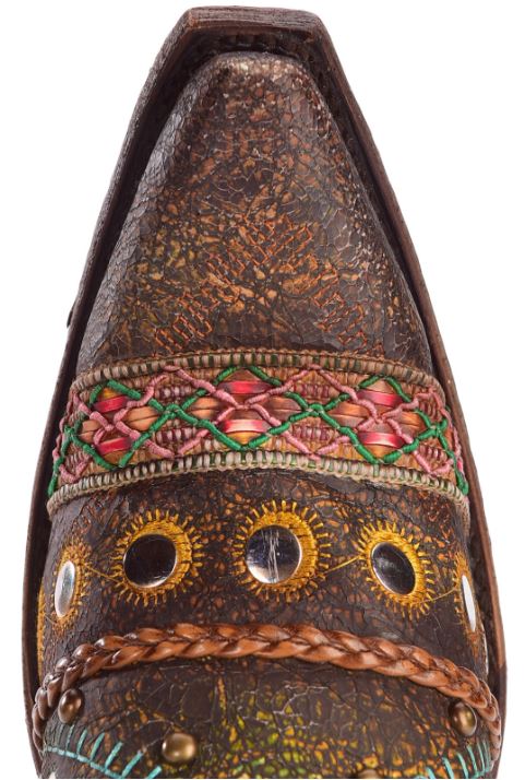 Corral Studded & Embroidered Womens Snip Toe Western Boots C3395