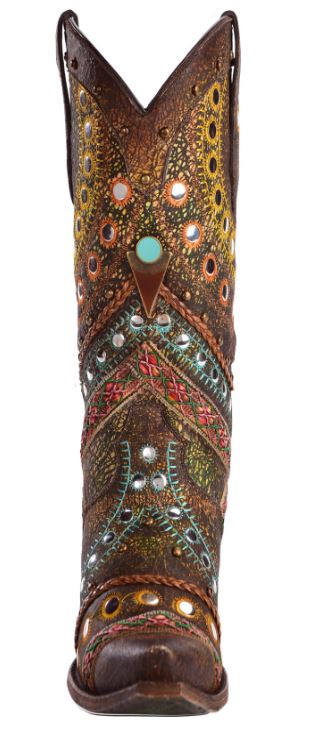 Corral Studded & Embroidered Womens Snip Toe Western Boots C3395