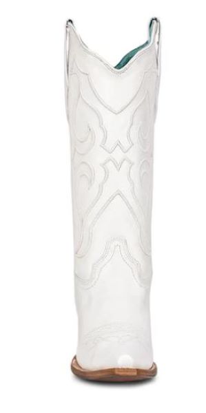 Corral White Embroidered Snip Toe Womens Boots Z5046