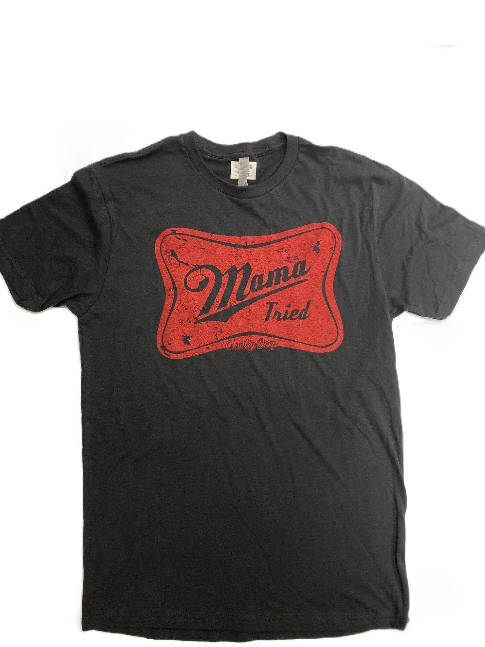 Country Deep Black 'Mama Tried' Women's T-Shirt TEEMAMTRGRB