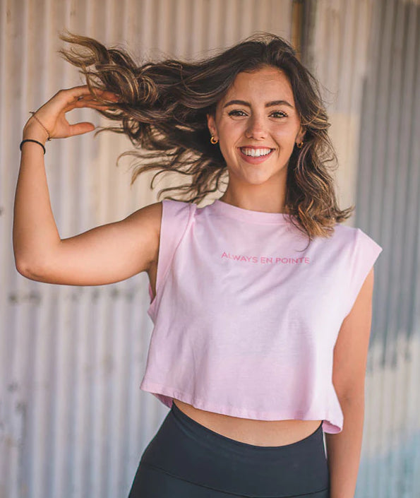 Covet Dance Always En Pointe-Cropped Tank AEP-CTK-PINK