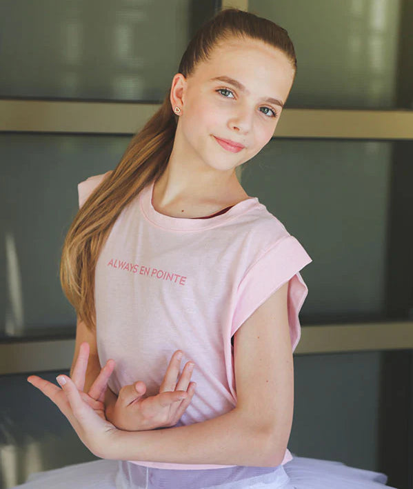 Covet Dance Always En Pointe-Cropped Tank AEP-CTK-PINK