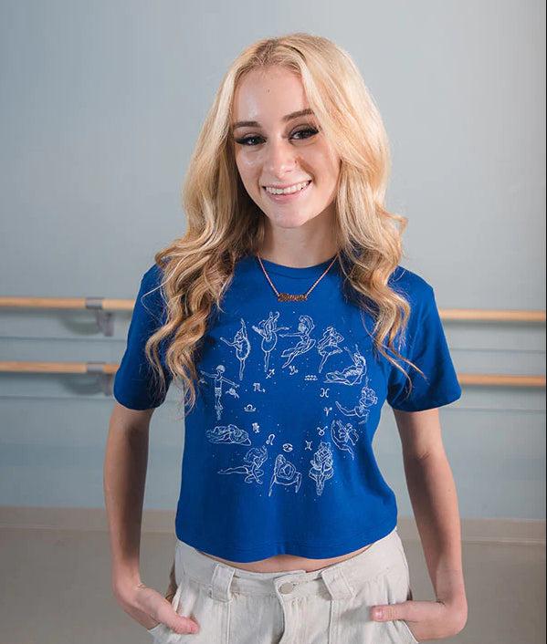 Covet Dance Zodiac Dancers-Cropped Tee DOZ-CT-BLUE