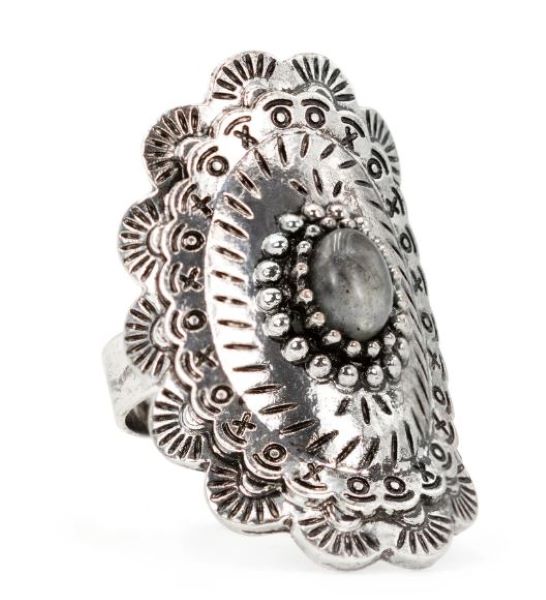 Cowgirl Confetti Night Shadow Adjustable Ring CCRNG25