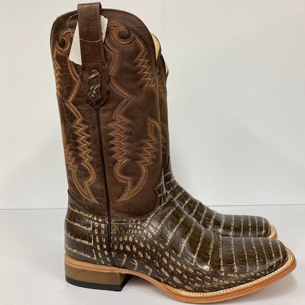 Cowtown Brown Natural Gator Print Mens Western Boots Q6150
