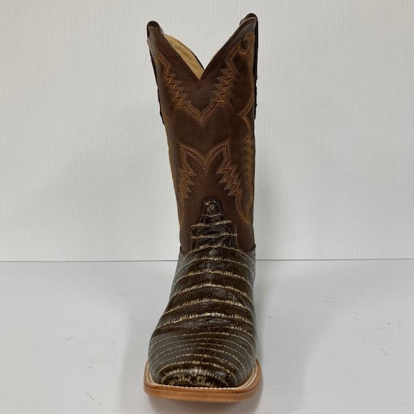 Cowtown Brown Natural Gator Print Mens Western Boots Q6150