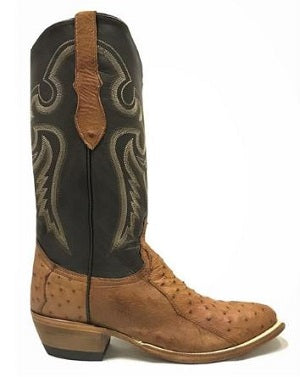 Cowtown Men's Brown 4-Piece Ostrich Leather Western Boots W174