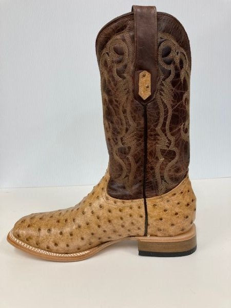 Cowtown Orix Tan Print Ostrich Leather Mens Boots Q6077