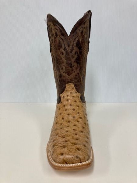 Cowtown Orix Tan Print Ostrich Leather Mens Boots Q6077