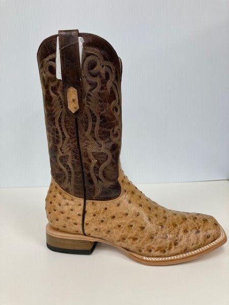 Cowtown Orix Tan Print Ostrich Leather Mens Boots Q6077