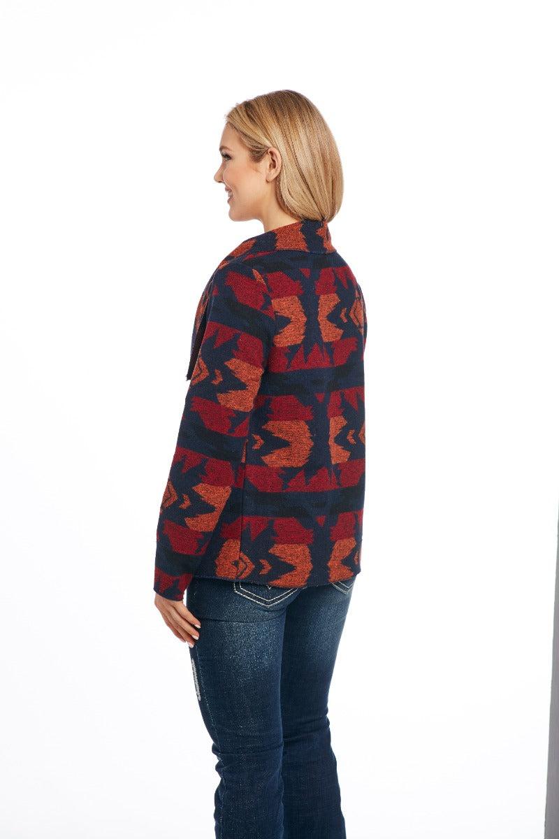 Cripple Creek Aztec Open Front Blanket Wrap Jacket CR15349-74
