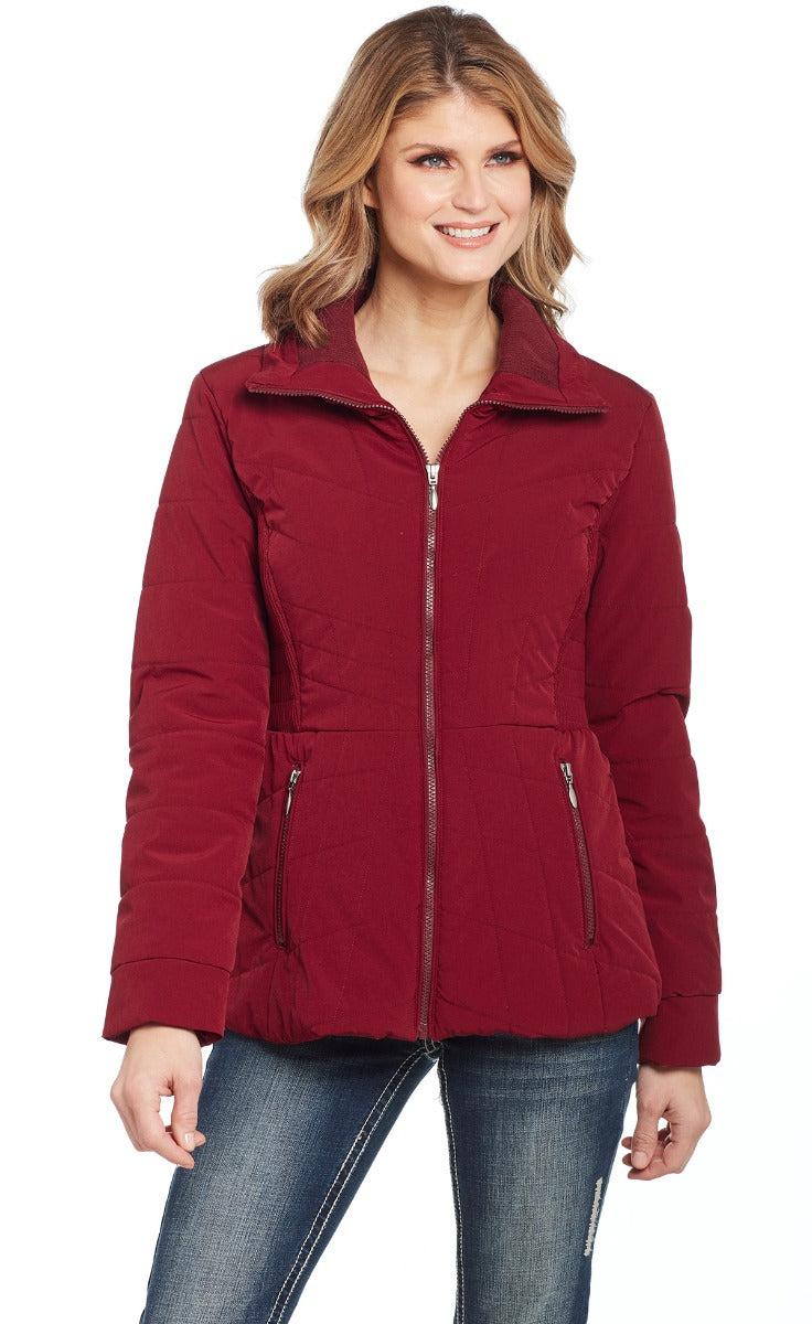 Cripple Creek Burgundy Water Resistant Women's Jacket CW9614-60