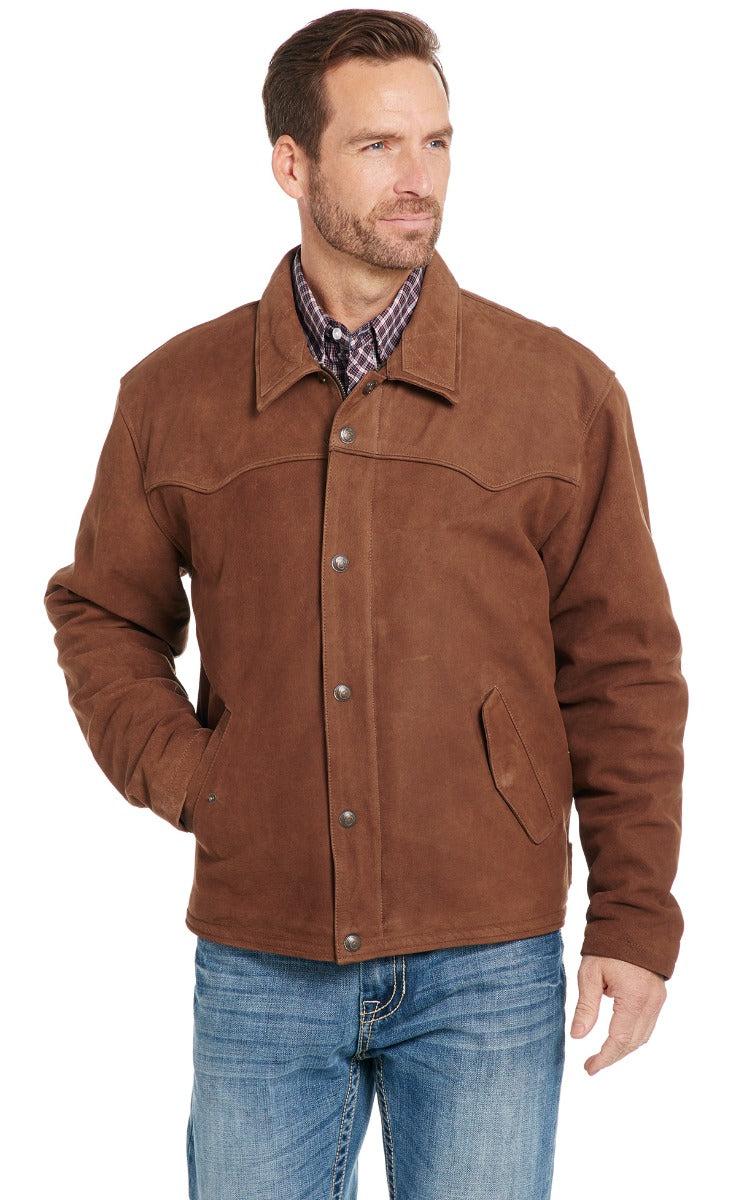 Cripple Creek Cognac Men's Concealed Carry Leather Jacket ML8926-31