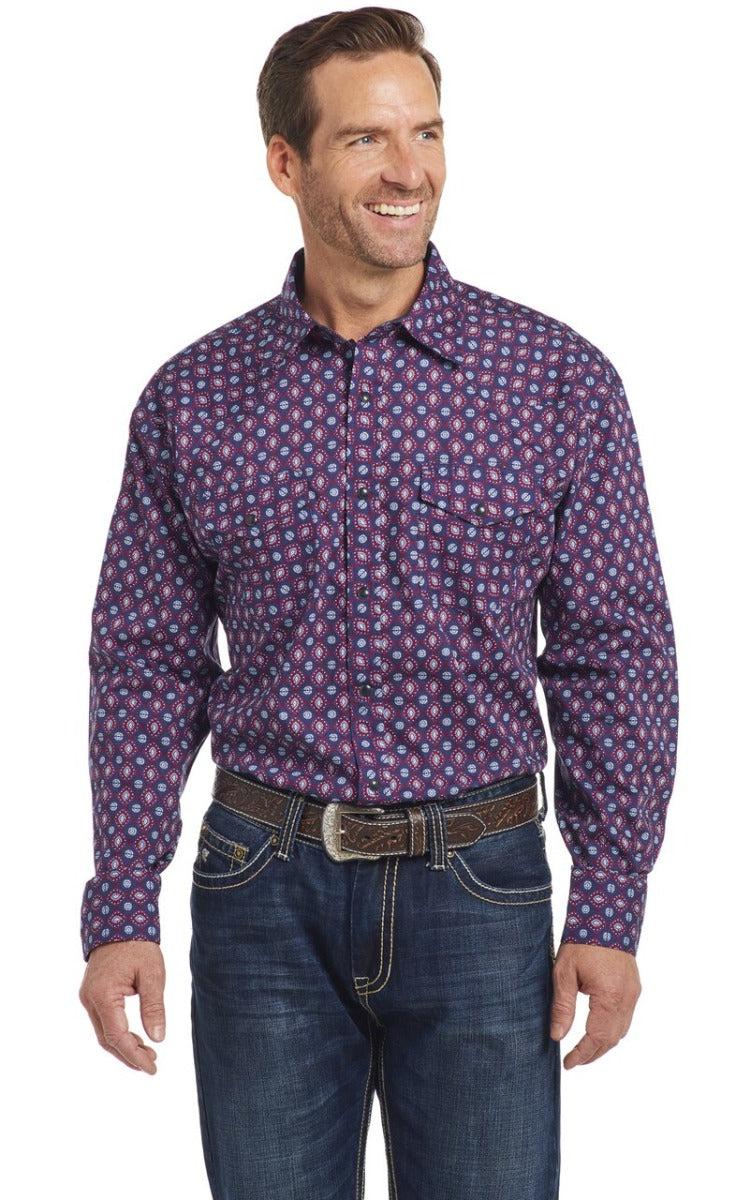 Cripple Creek Cowboy Up Long Sleeve Woven Shirt with Starch Finish CB00314