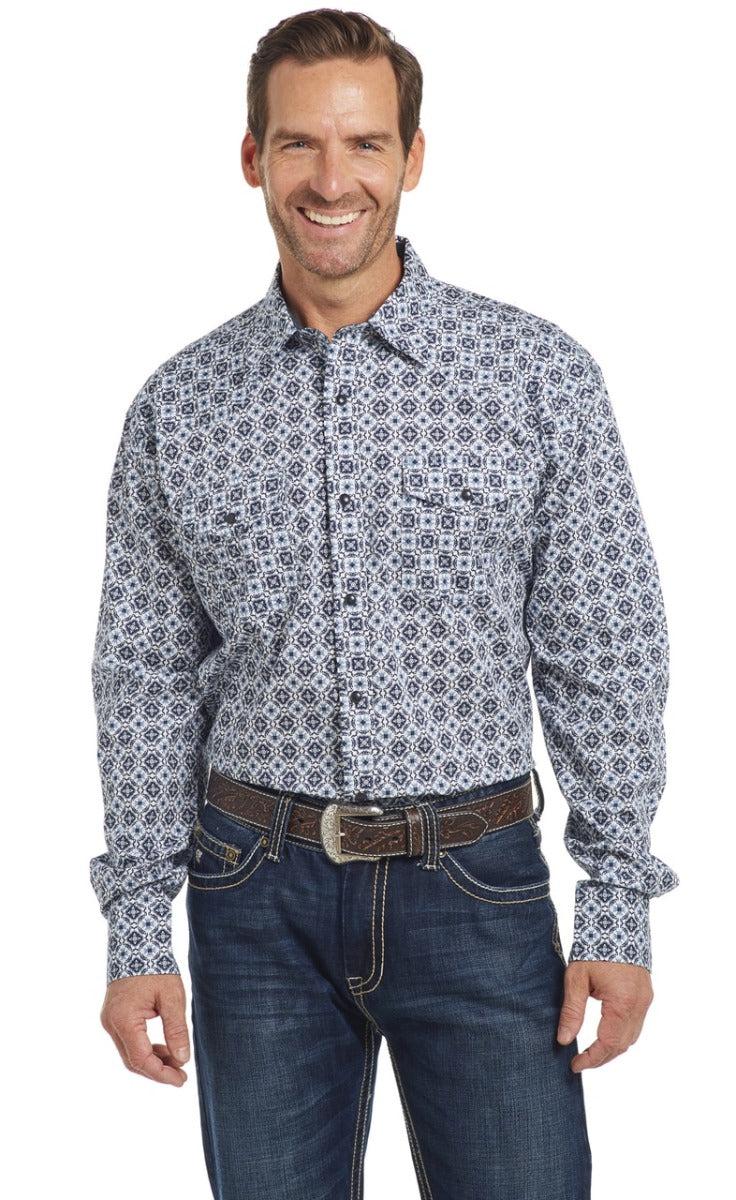 Cripple Creek Cowboy Up Long Sleeve Woven Shirt with Starch Finish CB00311