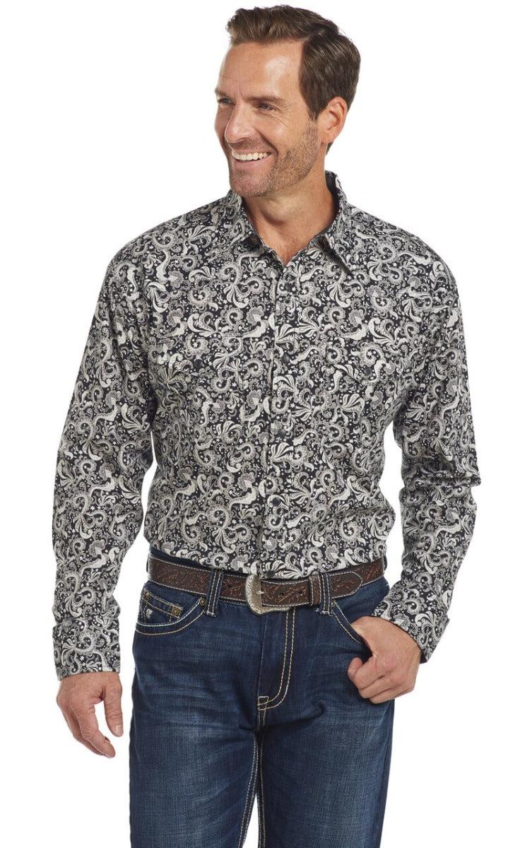 Cripple Creek Cowboy Up Long Sleeve Woven Shirt With Starch Finish CB00316