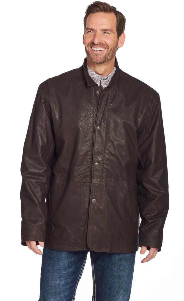 Cripple Creek Men's Nappa Zip Front Leather Jacket ML6858-23