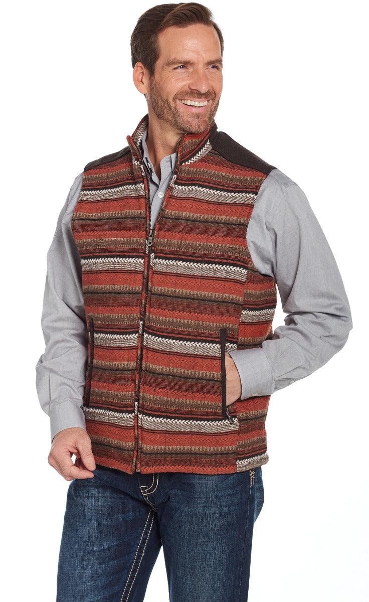 Cripple Creek Men's Zip Front Blanket Vest CR40649-36