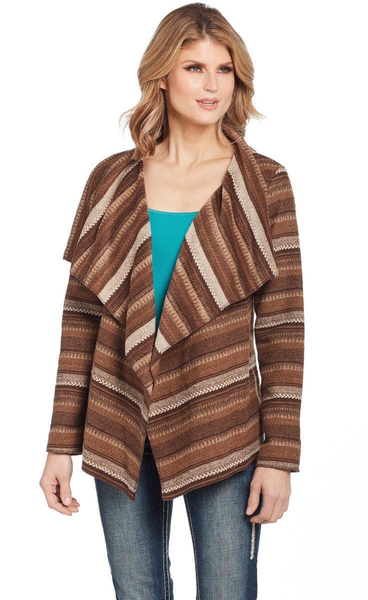 Cripple Creek Open Front Blanket Wrap Jacket CR15349-25