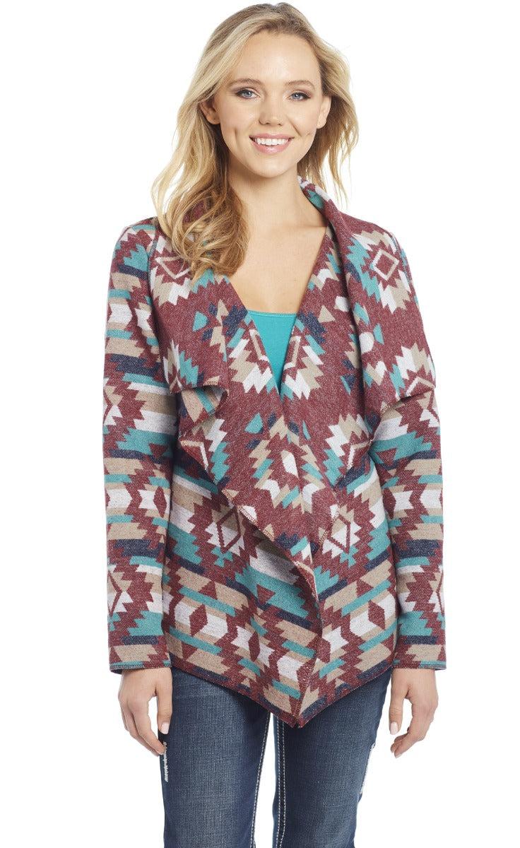 Cripple Creek Open Front Blanket Wrap Jacket CR15349-67