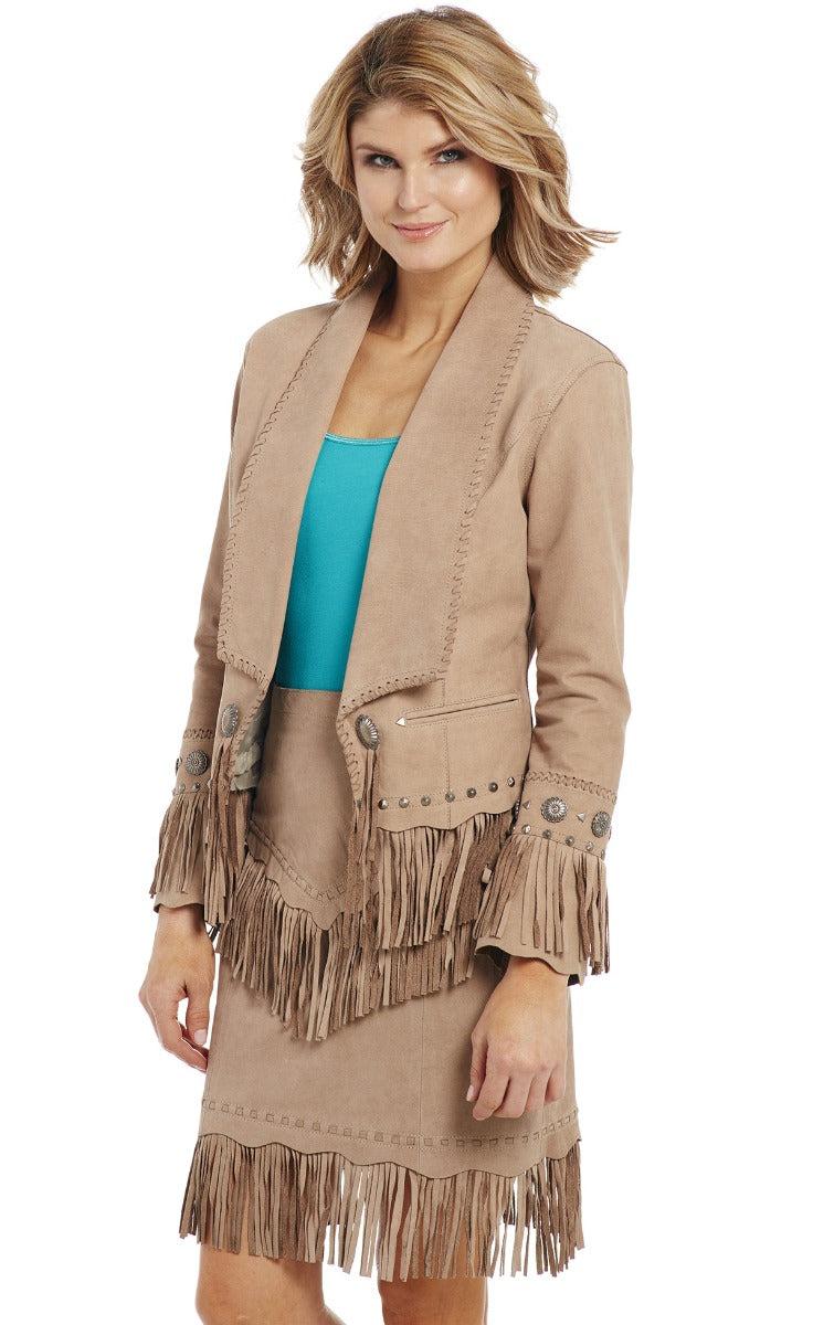 Cripple Creek Suede Fringe Concho Jacket LL19326