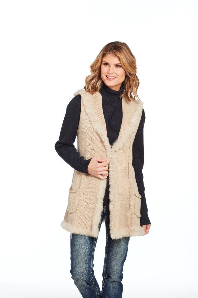 Cripple Creek Women's Hood Open Front Vest CR13848-04