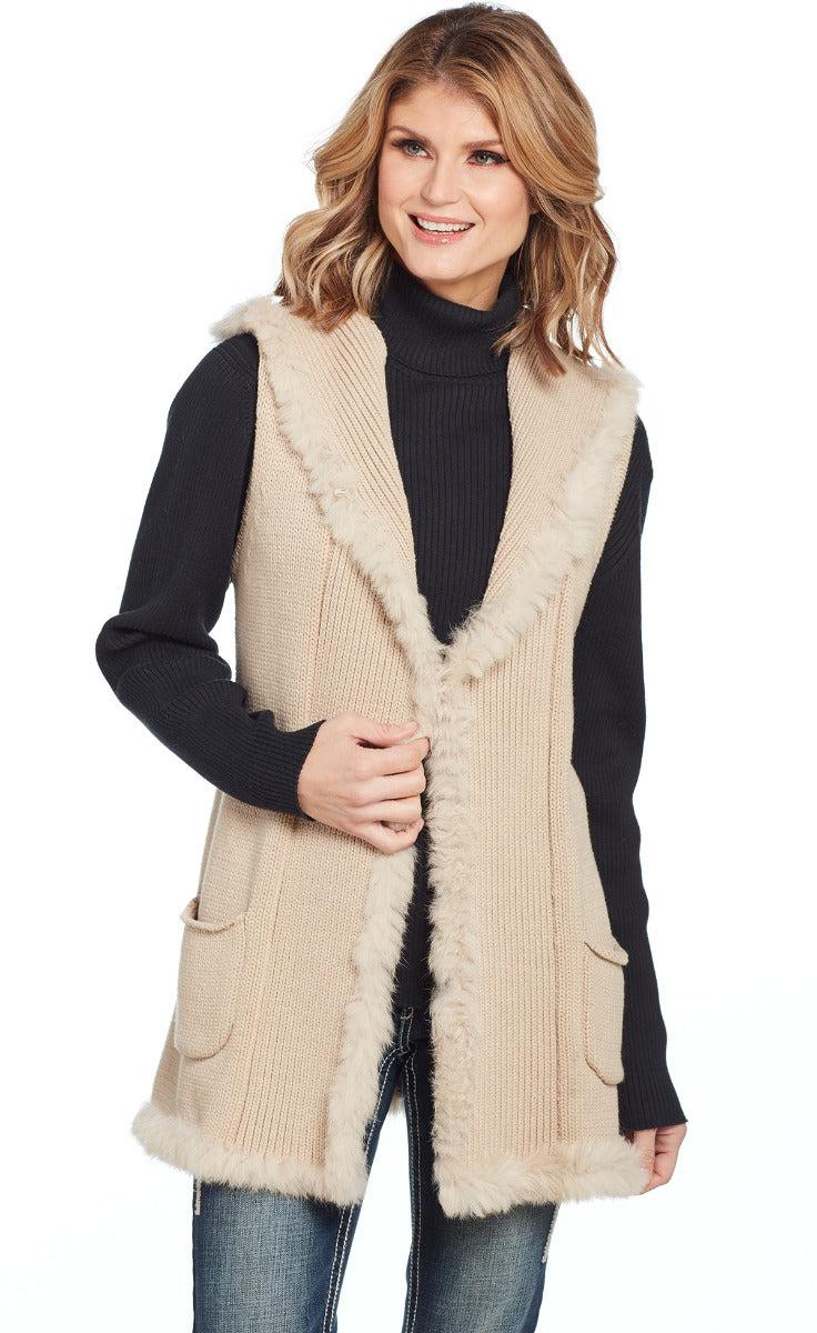 Cripple Creek Women's Hood Open Front Vest CR13848-04