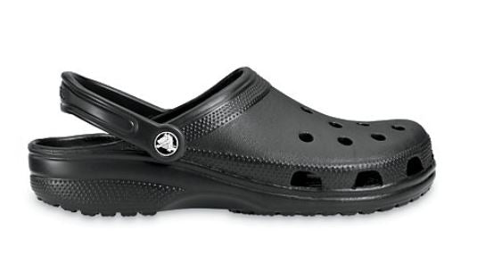 Crocs Black Classic Womens Comfort Clogs 10001-001L